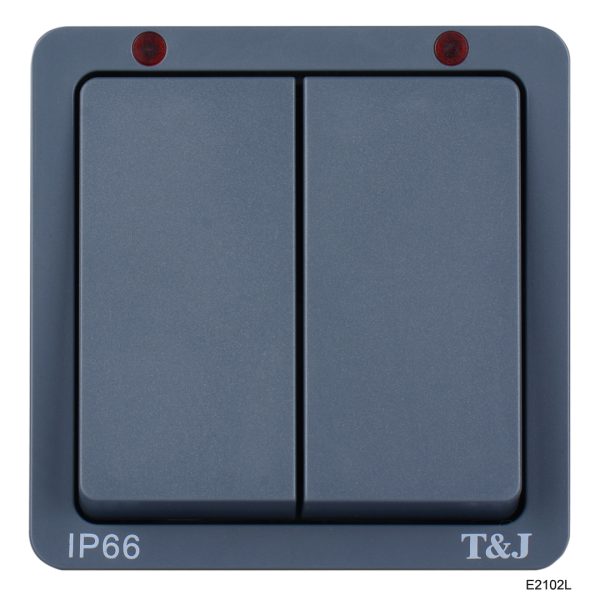 T&J ARMOR 20A 2 Gang Switch with LED indicator