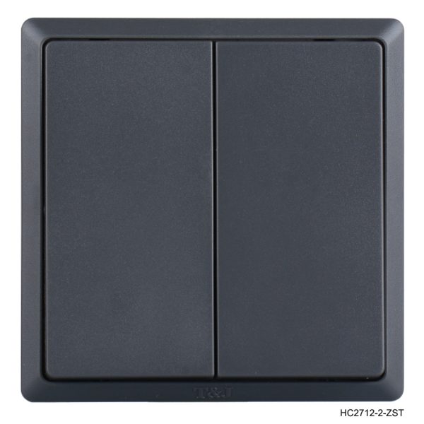 2Gang 2way -Black Without Led Indicator
