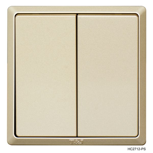 2Gang 2way -Gold Without Led Indicator