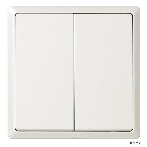 2Gang 2way -White Without Led Indicator