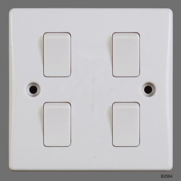 4Gang 2Way Switch 2 - White In Colour