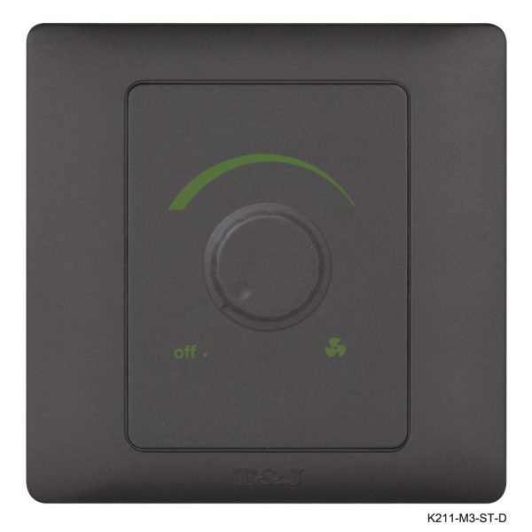 Dimmer Switch 1Gang 1way - Black in Colour