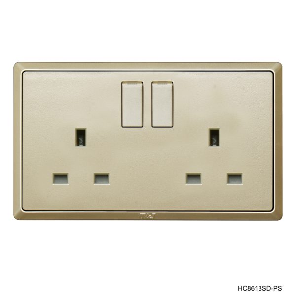 Normal Twin Socket - Gold In Colour