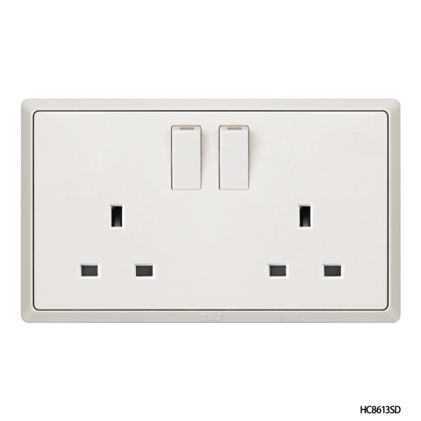 Normal Twin Socket - White In Colour