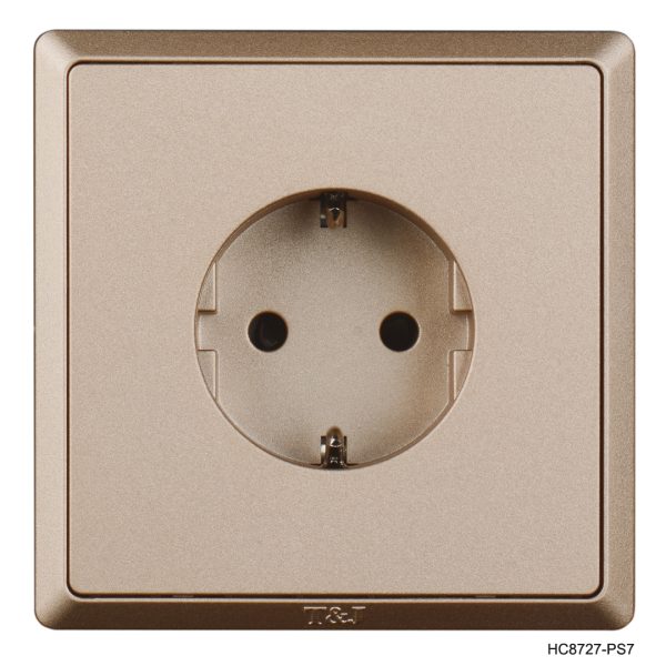 Schuko Socket -Champagne In Colour