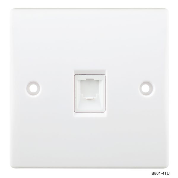 Telephone Socket and Data Socket - White In Colour