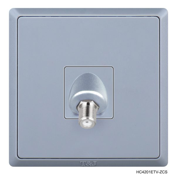 TV Socket - Grey In Colour.