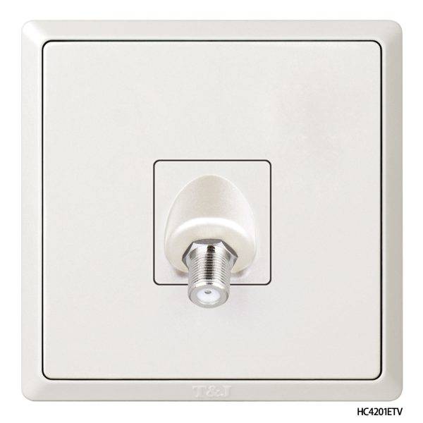Tv Socket - White in Colour